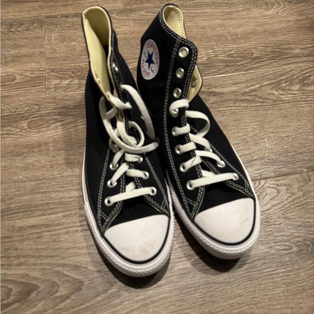 Converse Black and White High-Tops - worn 1x